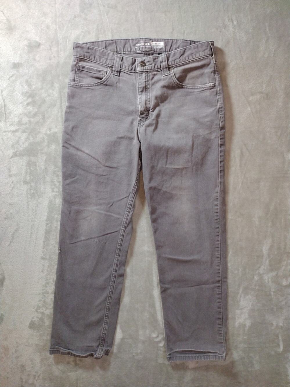 Carhartt Rugged Flex Pant Mens 32×30 Gray Relaxed Fit Canvas BN2517-M Workwear